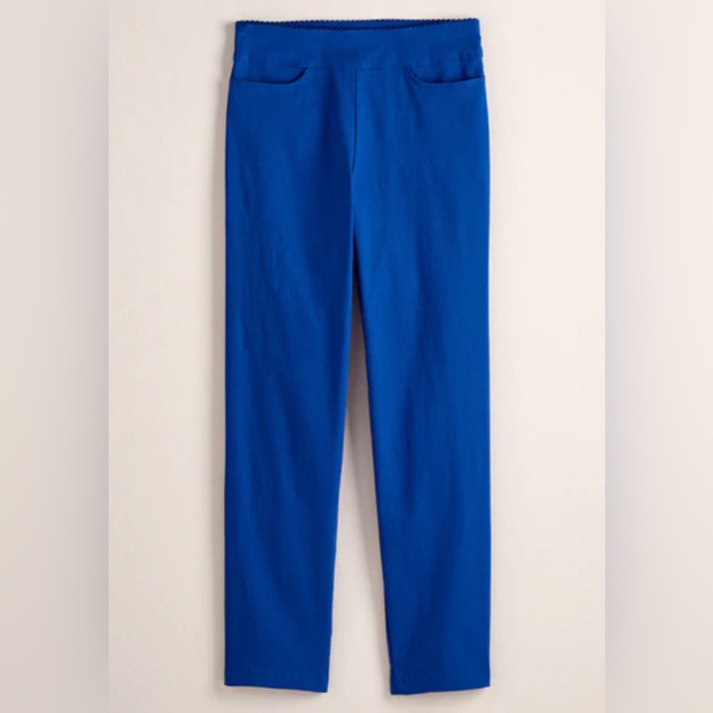 PETALURA Women's Vibrant Blue Straight Leg Pants